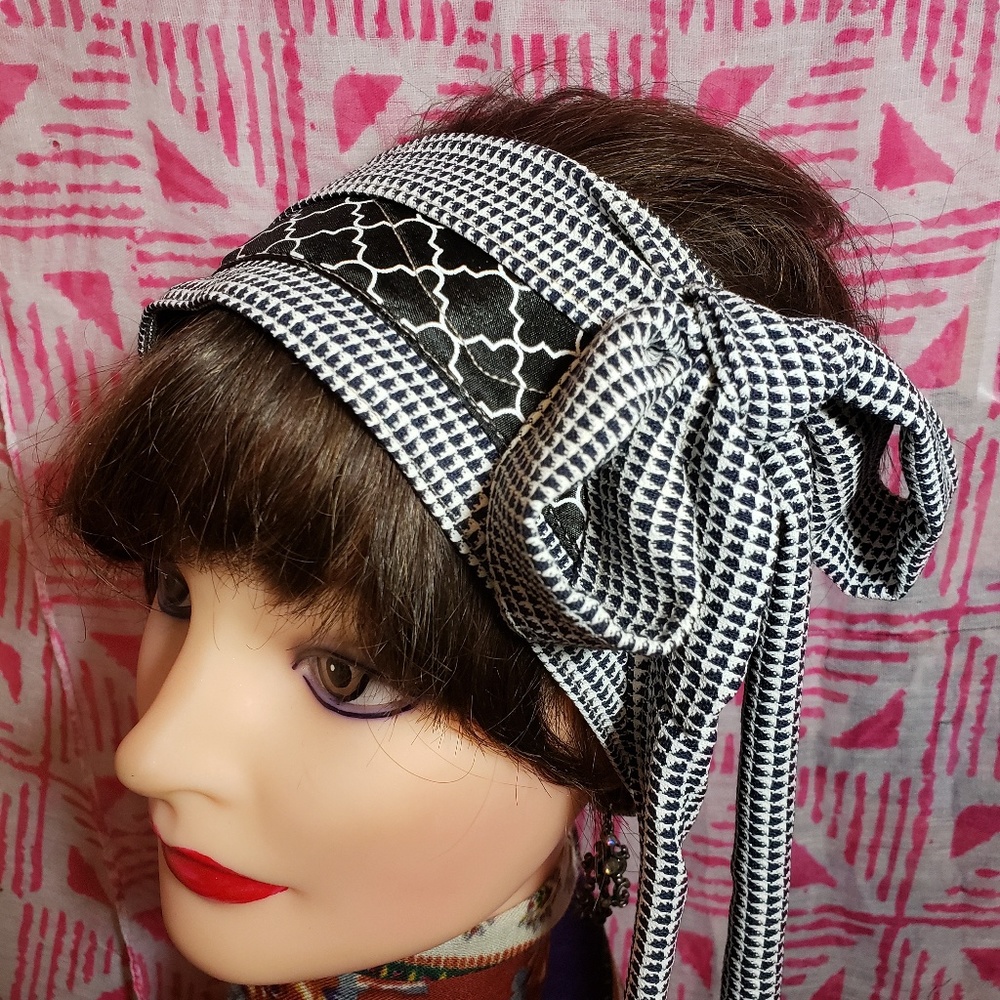 Black and White Boho Headwrap